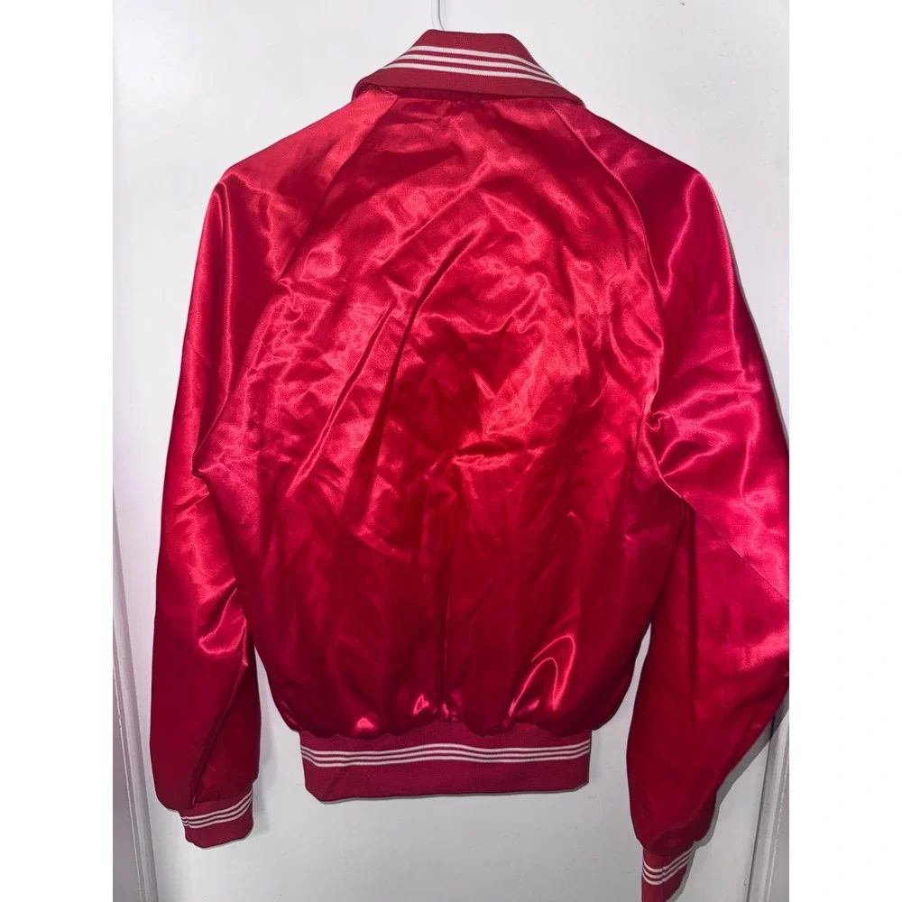 Vintage Coca-Cola Coke Is It Satin Bomber Jacket Red MVP Products USA Small
